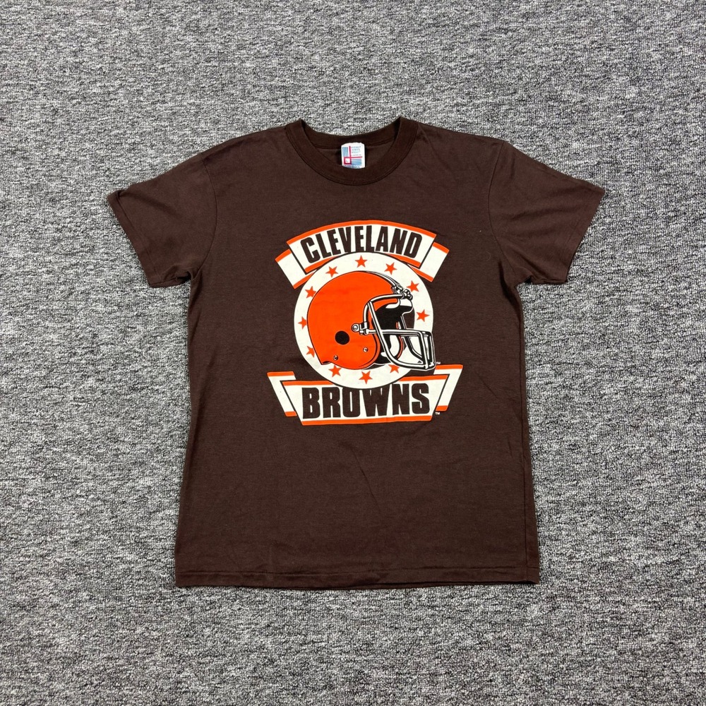 Vintage 80s NFL Cleveland Browns Football Garan Brown T-Shirt Men's Large
